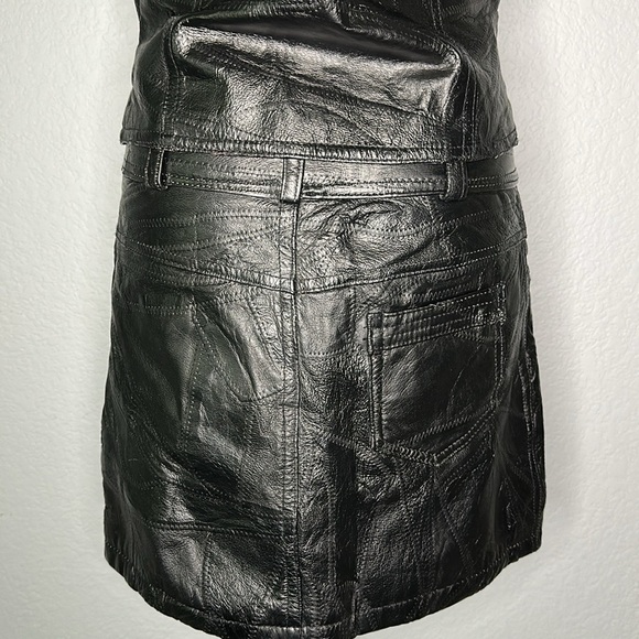 DeCoded Women’s Black Leather Vest (M) and Skirt (L) - Picture 9 of 16